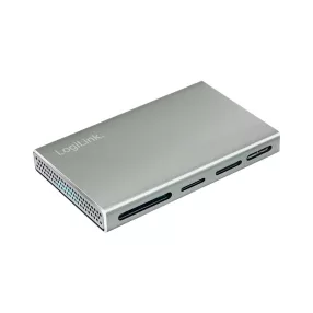   Logilink USB 3.2 Gen1, 5 az 1-ben kártyaolvasó (SD-, microSD-, MS-, CF és M2), alumínium, ezüst (CR0048)
