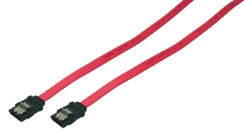 LogiLink SATA kábel, SATA/M - SATA/M, 6 Gbps, piros, 0,3 m (CS0009)