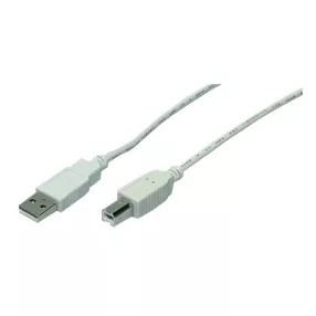   Logilink USB 2.0 kábel, USB-A/M - USB-B/M, szürke, 3 m (CU0008)