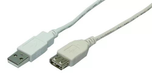 LogiLink USB Kábel, USB 2.0, apa/anya, szürke, 5m (CU0012)
