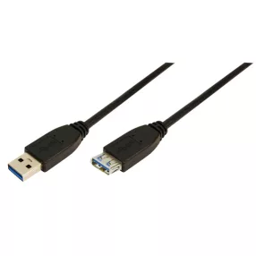   LogiLink USB 3.0 Hosszabbító kábel TypeA>TypeA, fekete 2m (CU0042)