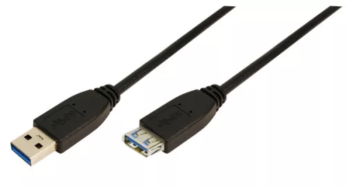 LogiLink USB 3.0 Hosszabbító kábel TypeA>TypeA, fekete 2m (CU0042)