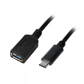   LogiLink USB 3.2 Gen1 Type-C adapter, C/M-USB-A/F, fekete, 0,15 m (CU0098)