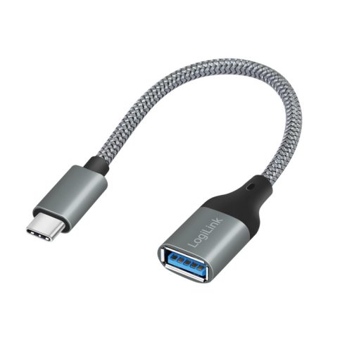 Logilink USB 3.2 Gen1 Type-C adapter, C/M-USB-A/F, OTG, alumínium, 0,15 m