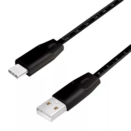 Logilink USB 2.0 Type-C kábel, C/M-USB-A/M, metrikus lenyomat, 1 m (CU0157)