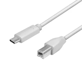   Logilink USB 2.0 Type-C kábel, C/M - USB-B/M, szürke, 1 m (CU0160)