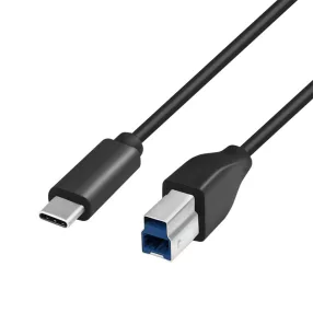   Logilink USB 3.2 Gen1 Type-C kábel, C/M-USB-B/M, fekete, 2 m (CU0163)