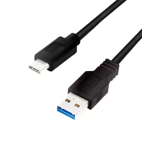   Logilink USB 3.2 Gen1 Type-C kábel, C/M-USB-A/M, fekete, 1 m (CU0168)
