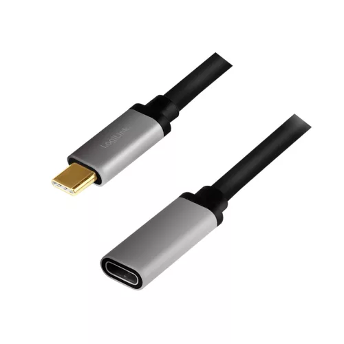 Logilink USB 3.2 Gen2 Type-C kábel, C/M C/F, 4K, alu, 0,5 m (CUA0105)
