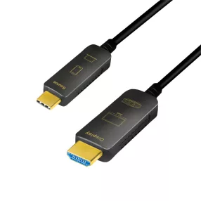   Logilink USB 3.2 Gen2 Type-C kábel, C/M-HDMI/M, 4K/60 Hz, AOC, 15 m (CUF0101)