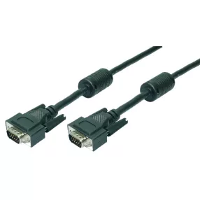   LogiLink VGA kábel, HD15/M   HD15/M, 1080p, 2x ferrit, fekete, 1,8 m (CV0001)