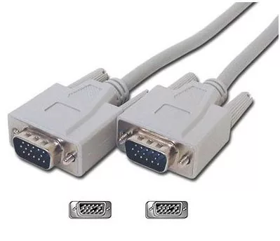 LogiLink VGA kábel, HD15/M - HD15/M, 1080p, 2x ferrit, szürke, 3 m (CV0026)