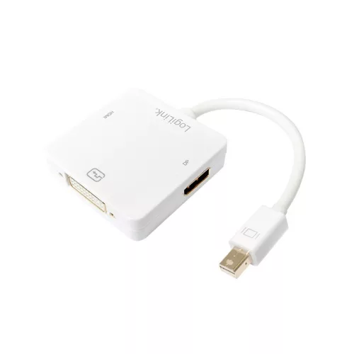 Logilink DisplayPort adapter, mDP/M   HDMI+DVI+DP, 4K/30 Hz, 0,15 m (CV0045A)