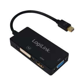  LogiLink DisplayPort adapter, mDP/M   HDMI+DVI+VGA, 4K/30 Hz, 0,15 m (CV0110)