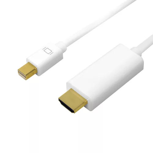 Logilink DisplayPort kábel, mDP/M   HDMI-A/M, 4K/30 Hz, fehér, 3 m (CV0124)