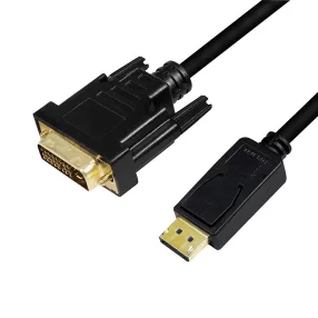   Logilink DisplayPort kábel, DP/M   DVI/M, 1080p, fekete, 3 m (CV0132)