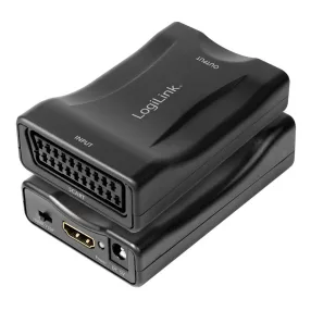   LogiLink Video konverter, Scart/F - HDMI-A/F, 1080p, fekete (CV0160)