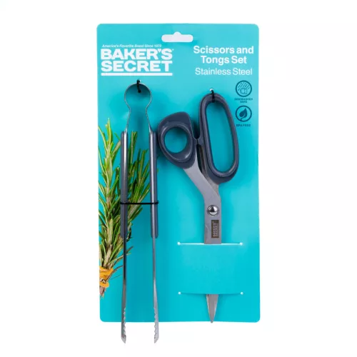 Baker's Secret DA00972 Baker's Secret - rozsdamentes fogó & olló szett
