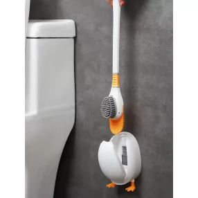   DA01113 Kacsa alakú WC kefe tartóval - narancssárga / fehér