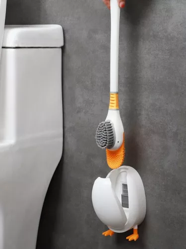 DA01113 Kacsa alakú WC kefe tartóval - narancssárga / fehér