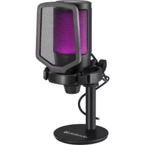  Defender Gaming stream mikrofon  Impulse GMC 600 USB, RGB, 1,7 m-es kábel