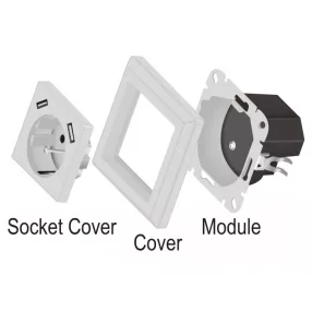   Delock 2,8 A-s fali csatlakozó (konnektor) 2 x A-típusú USB töltő porttal (DL-11473)