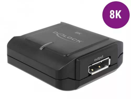 Delock DisplayPort 1.4 ismétlő 8K 30 Hz (DL-11474)