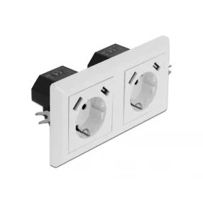   Delock 2-irrányú fali csatlakozó 4 db., 2 x 2,8 A-es, A típusú USB töltő porttal (DL-11475)