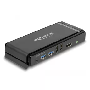   Delock DisplayPort 1.4 KVM switch 8K 60 Hz USB 5 Gbps-vel és audióval (DL-11476)