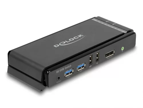 Delock DisplayPort 1.4 KVM switch 8K 60 Hz USB 5 Gbps-vel és audióval (DL-11476)