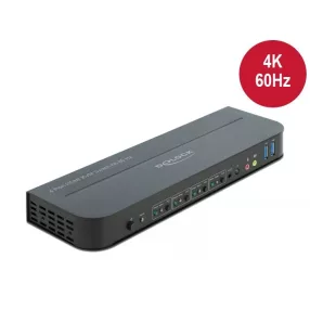  Delock HDMI KVM switch 4K 60 Hz USB 3.0-vel és audióval (DL-11483)