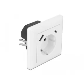   Delock Konnektor két USB töltő csatlakozóval 3,4 A, 1 db. A-típusú USB és 1 db. USB Type-C (DL-11489)