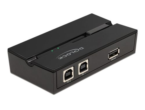 Delock USB 2.0 kapcsoló 2 személyi számítógép - 1 eszköz