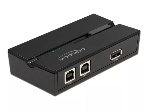 Delock USB 2.0 kapcsoló 2 személyi számítógép - 1 eszköz (DL-11491)