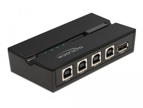 Delock USB 2.0 kapcsoló 4 személyi számítógép - 1 eszköz