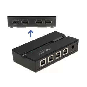   Delock USB 2.0 kapcsoló 4 személyi számítógép - 4 eszköz (DL-11494)