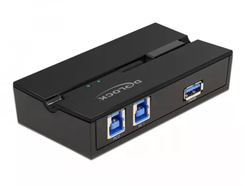 Delock USB 3.0 kapcsoló 2 személyi számítógép - 1 eszköz (DL-11495)