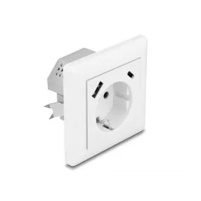   Delock Konnektor két USB töltő csatlakozóval, 1 db. A-típusú USB és 1 db. USB Type-C  PD 3.0-val, 18 W (DL-11499)