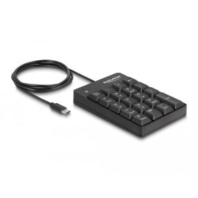   Delock USB Type-C -billentyűzet 19 billentyűvel (fekete) (DL-12108)