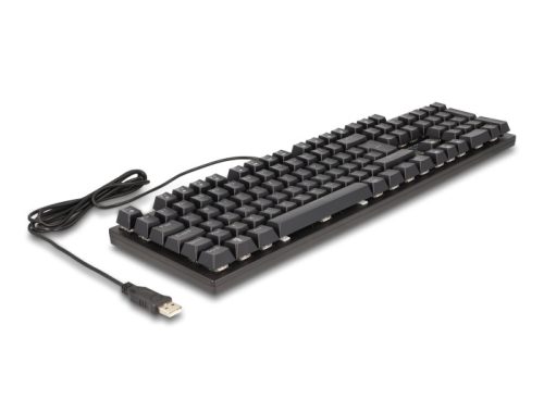 Delock Mechanikus USB játék klaviatúra 1,6 m vezetékkel fekete RGB megvilágítással