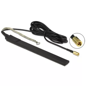   DELOCK DAB+ antenna SMB dugó 23 dBi aktív mindenirányú öntapadós rögzítővel kültéri - fekete (DL-12411)