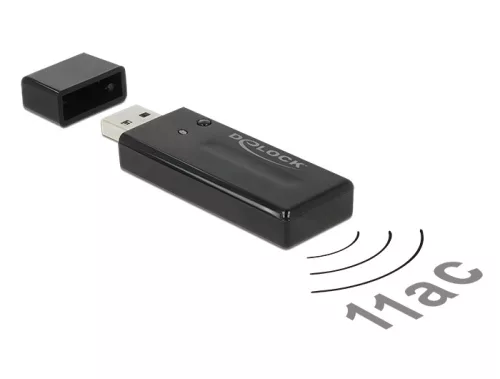 Delock USB 3.0-s, kétsávos WLAN ac/a/b/g/n adapter, 867 Mbps (DL-12463)