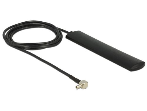 Delock LTE antenna TS-9 dugó 3 dBi mindenirányú fix fekete öntapadós rögzítéssel