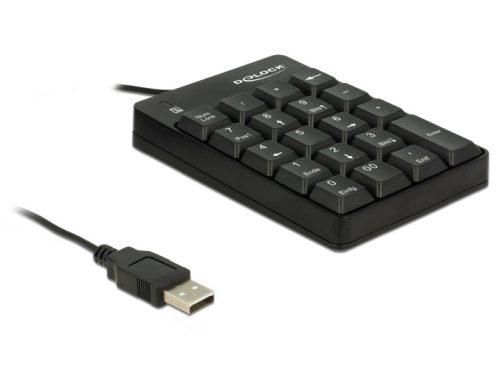 Delock USB numerikus billentyűzet 19 billentyűvel (fekete) (DL-12481)