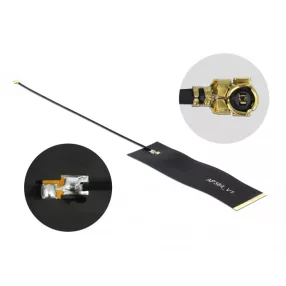   Delock LoRa Antenna 863-928 MHz, MHF  I csatlakozódugó, 1,68 dBi, 15 cm-es 1.13 FPC NYÁK-lap, fekete (DL-12540)