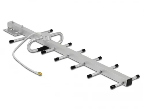 Delock LPWAN 806 - 896 MHz Yagi antenna SMA-dugó 10 dBi irányított, rögzített, kültéri fali és állít (DL-12569)