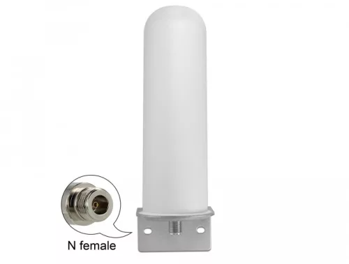 Delock Nagy hatótávolságú LTE-es N típusú mindenirányú antenna (anya) 4 - 6 dBi teljesítményű 22 cm- (DL-12571)