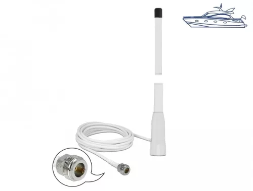 Delock WLAN 802.11 b/g/n Marina Antenna N anya 10 dBi 110,5 cm rögzített kötetlen irányú kapcsolódó (DL-12576)