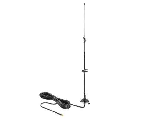 Delock LTE antenna SMA csatlakozóval 5 - 7 dBi fix, mindenirányú, szerelőalappal és csatlakozókábel (DL-12582)