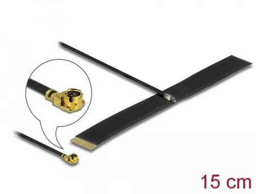 Delock LPWAN antenna MHF  I dugó - 0,38 dBi 1,13 15 cm FPC belső öntapadós (DL-12614)